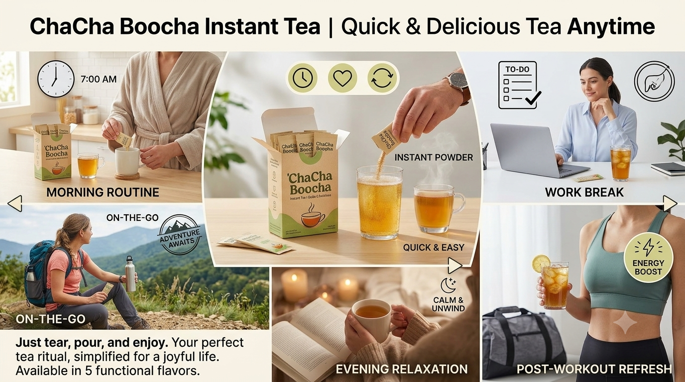 ChaCha Boocha Instant Tea | Quick & Delicious Tea Anytime blog cover image