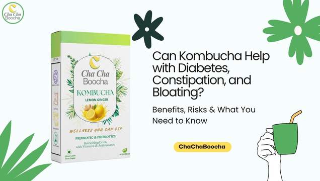 Can Kombucha Help with Diabetes, Constipation, and Bloating? Benefits, Risks & What You Need to Know blog cover image