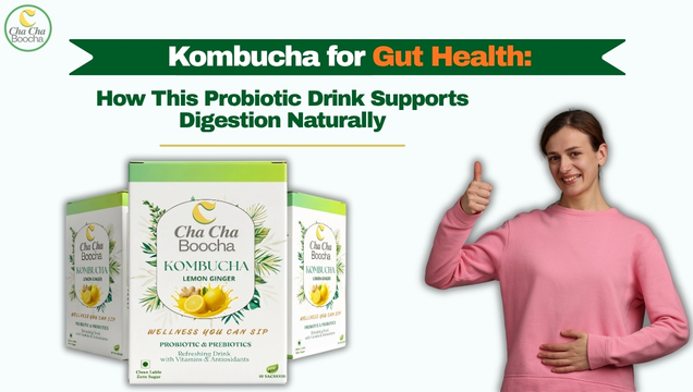 Kombucha for Gut Health: How This Probiotic Drink Supports Digestion Naturally blog cover image